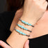 Céruléen | Argent | Bracelet Cascade de Verre Luciole